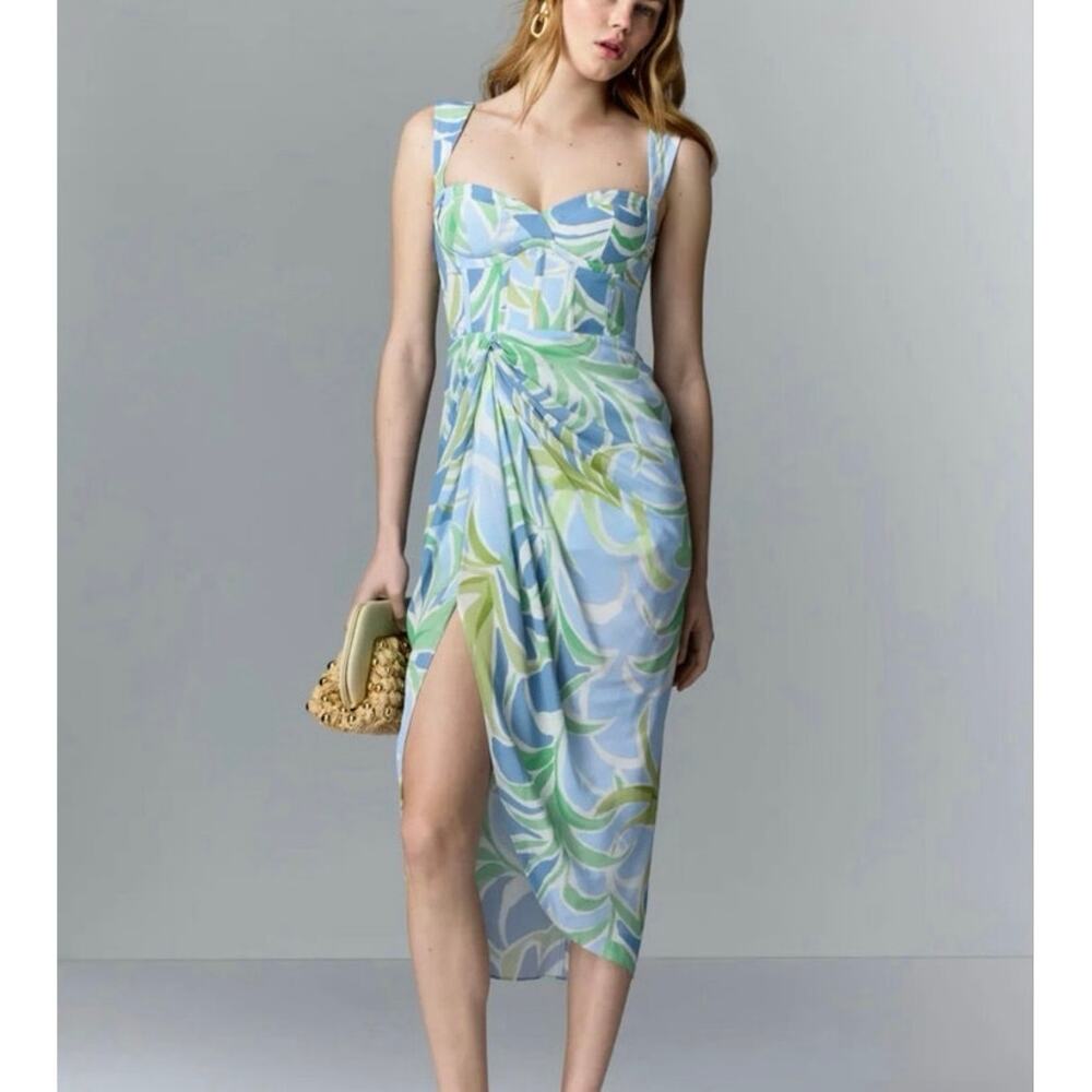Yumi Kim Emil blue dress with front slit XL